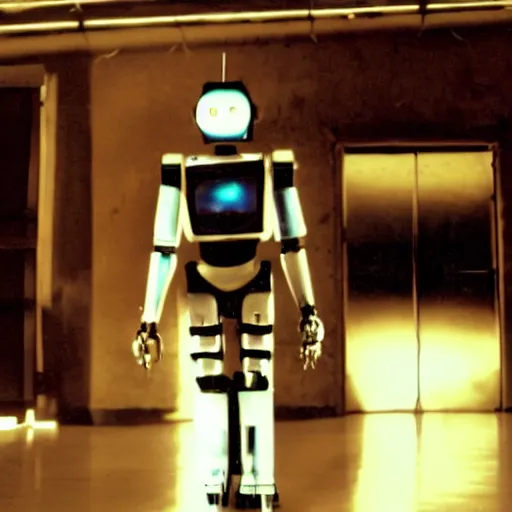 Prompt: movie still of robot gustavo cerati, cinematic composition, cinematic light, criterion collection, by edgar wright