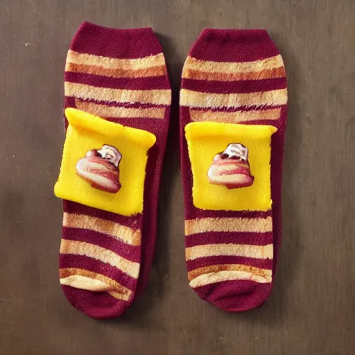 Image similar to bacon cheese socks