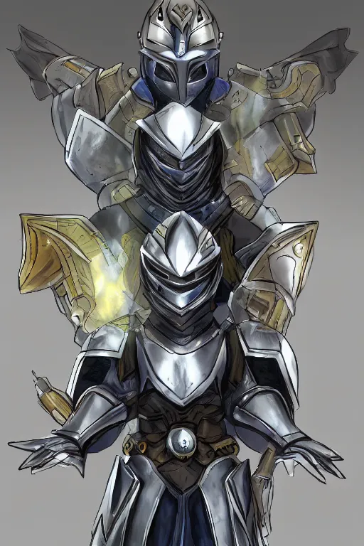 Image similar to helmet armor guardian destiny in witch queen illumination ray tracing hdr fanart arstation by sung choi robot ninja mask and eric pfeiffer and gabriel garza and casper konefal