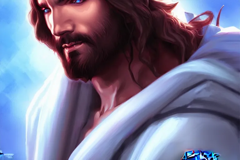 Prompt: the devil dressed as jesus christ ; art by artgerm ; digital art ; character art ; star wars