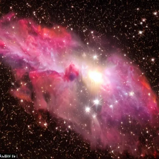 Prompt: james webb takes a photo of a suspicious looking nebula