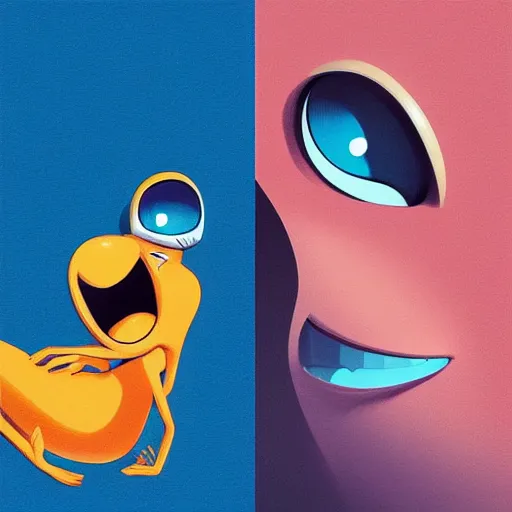 Image similar to face icon stylized minimalist the ren & stimpy show, loftis, cory behance hd by jesper ejsing, by rhads, makoto shinkai and lois van baarle, ilya kuvshinov, rossdraws global illumination