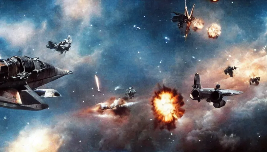 Image similar to world war 2 movie set in space