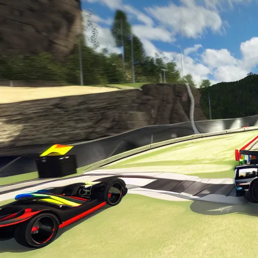 Prompt: artificial intelligence driving very fast in trackmania