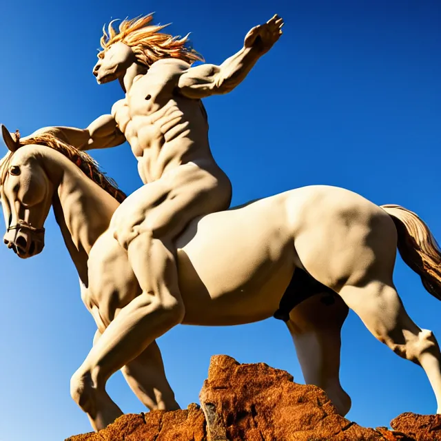 Image similar to centaur, highly detailed, 8 k, hdr, smooth, sharp focus, high resolution, award - winning photo