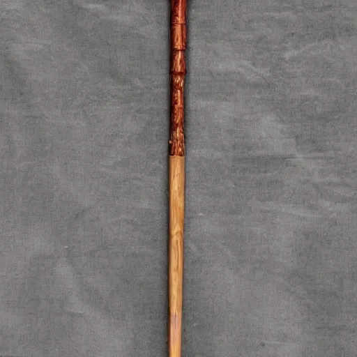 Image similar to stock photo of a strung wooden longbow, realistic