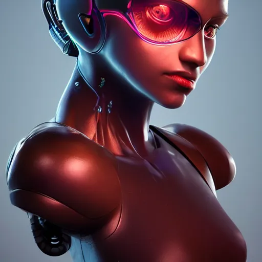 Prompt: 3 d zbrush render, refractions of beautiful cyborg girl in the style of arcane, full round face, biomechanical details, window reflections, wlop, ilya kuvshinov, artgerm, krenz cushart, greg rutkowski