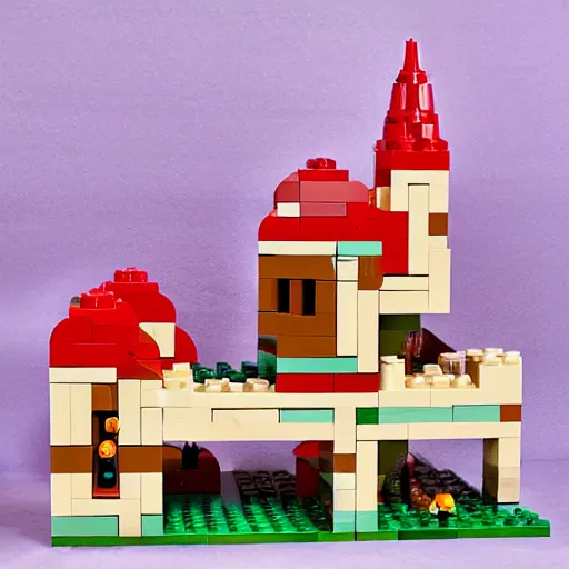 Image similar to lego mario peach's castle set