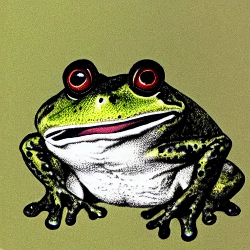 Prompt: frog, wayne barlowel
