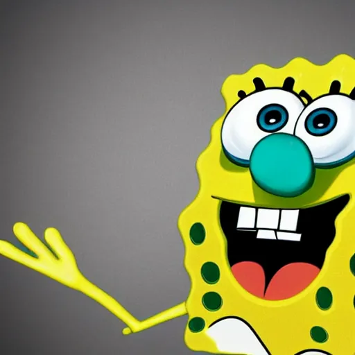 Prompt: A horrific photo of SpongeBob after years of use as a regular Kitchen sponge