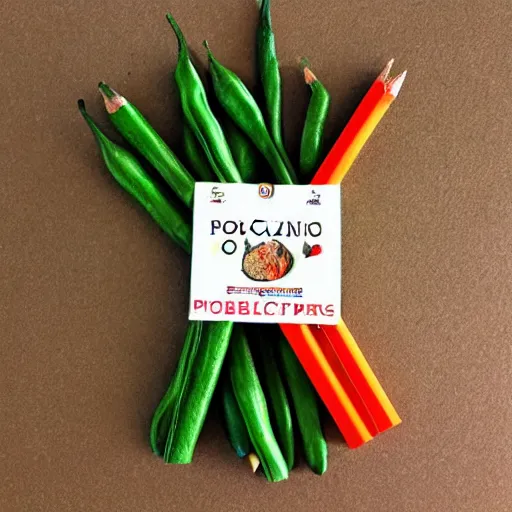 Prompt: poblano pencils