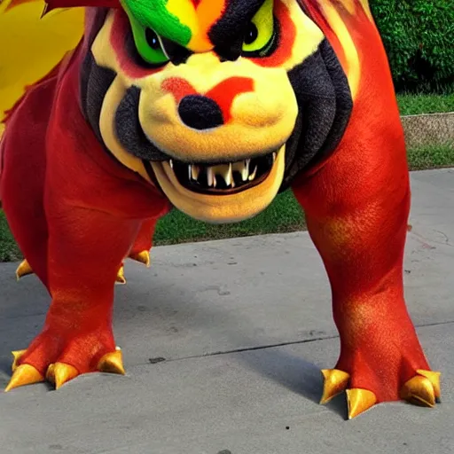 Prompt: real life bowser