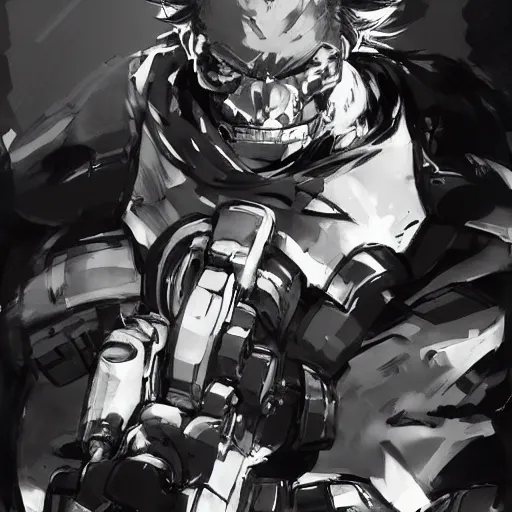 Image similar to old mechanic, Shinkawa Yōji style