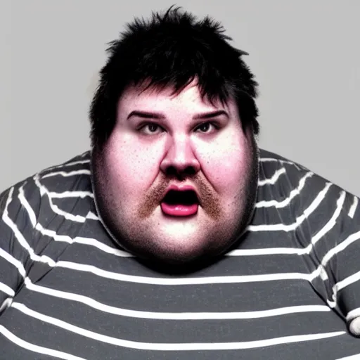 Image similar to wierd obese man, face