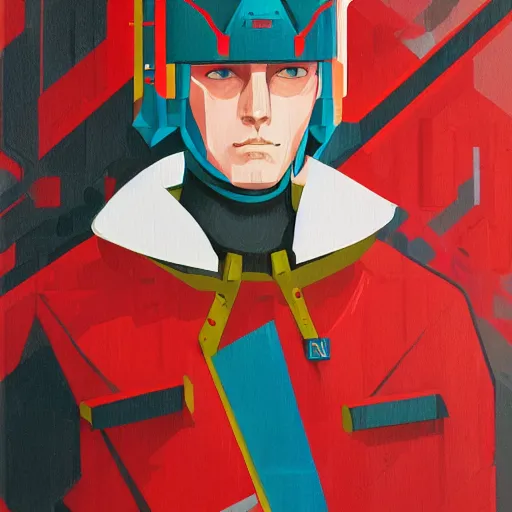 Image similar to Char Aznable Painting by Sachin Teng, asymmetrical, Organic Painting , Matte Painting, geometric shapes, hard edges, graffiti, street art,:2 by Sachin Teng:4