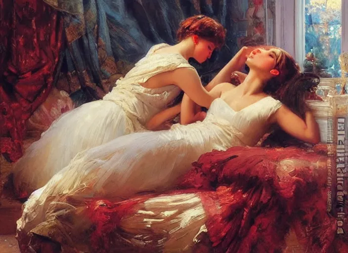 Image similar to by ivan shishkin and vladimir volegov and alexander averin and delphin enjolras