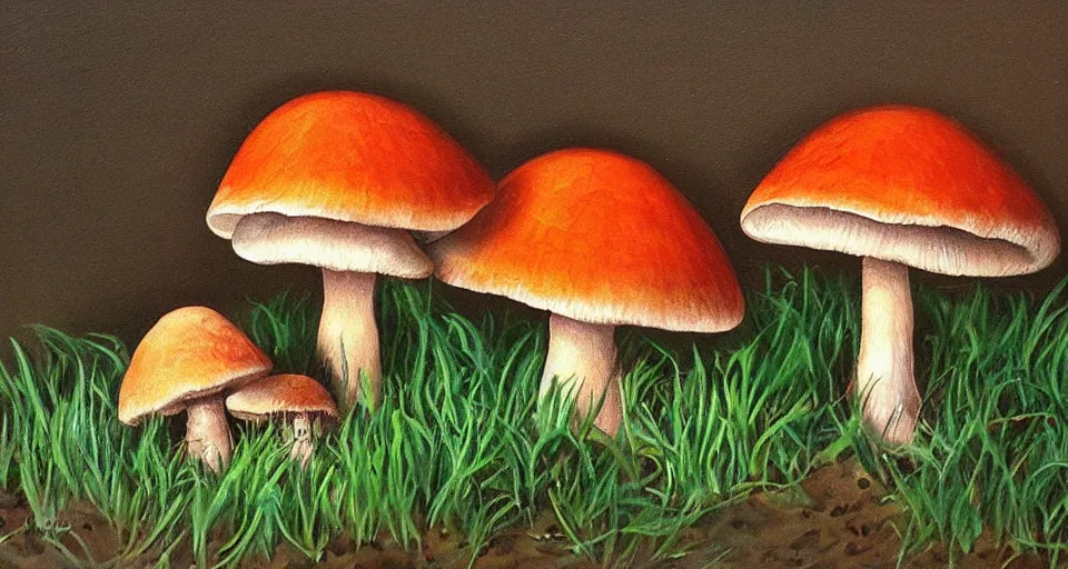 Image similar to a beautiful painting of mushrooms by Tokio Aoyama, Mario Martinez, David Normal