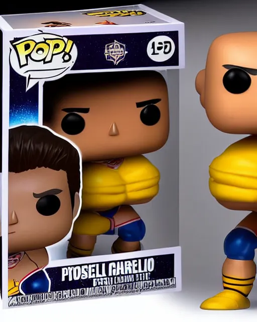 Image similar to Wrestler Funko Pop. Photographic, photography