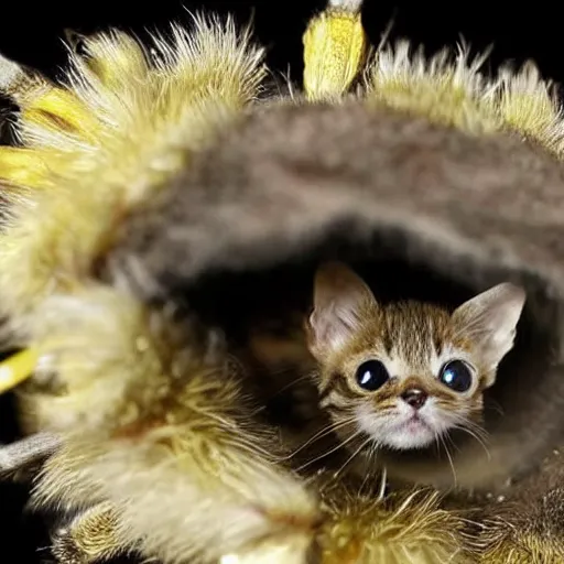 Image similar to photo of world ’ s smallest cat the size of a honeybee