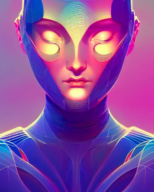 Prompt: ultra detailed, beautiful female android, side portrait, sharp focus, highly detailed, scribble art, speed painting, geometric shapes, global illumination, by james jean and moebius!! and artgerm and liam brazier and victo ngai and tristan eaton. detailed, vector art, digital illustration, concept art. 8 k, hdr