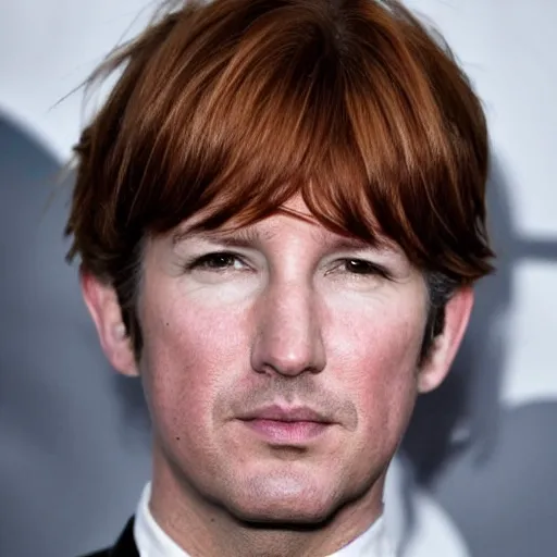 Image similar to award winning portrait of kelly reilly as a young man!!!! bare ears, short!! brown!! hair and hazel!!! eyes, stubble