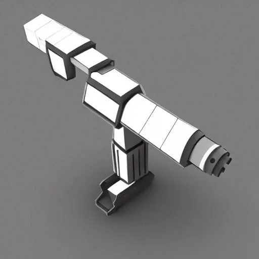 Prompt: armored knight mech arm model with white background, isometric 3 d, ultra hd