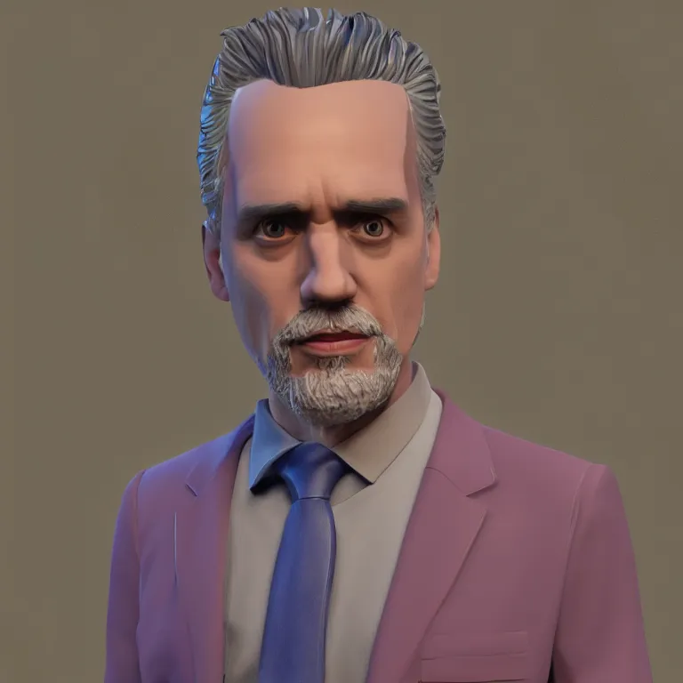 Prompt: jordan peterson turned into a my little pony, 3d render, unreal engine