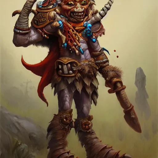 Prompt: a detailed painting of a goblin shaman dressed with a bone armor, by justin gerard and jesper ejsing, digital art, realistic painting, dnd, character design, trending on artstation
