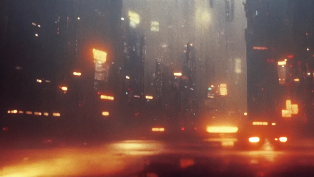 Image similar to a screenshot of blade runner