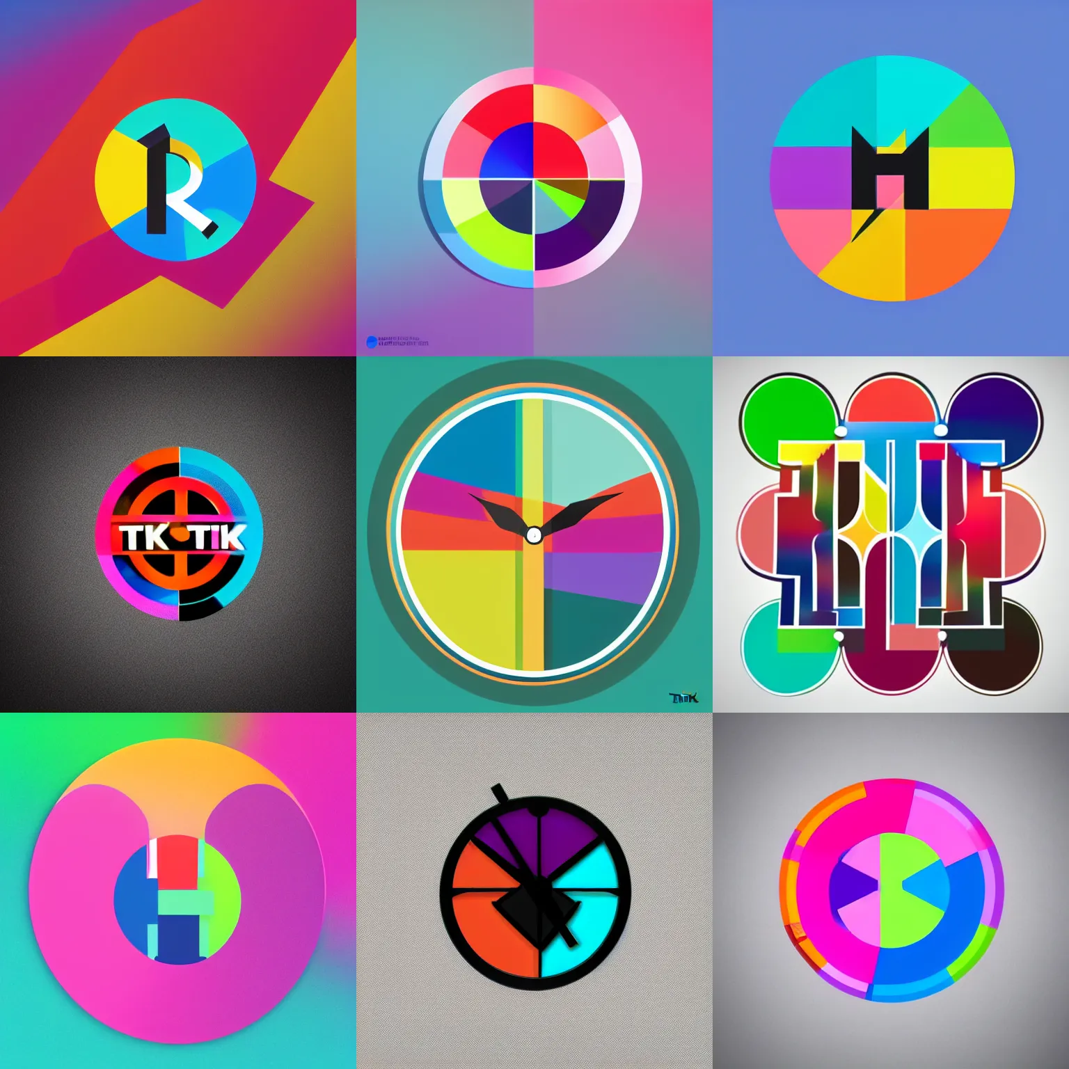 Prompt: new tik tok logo, logo design, color theory, graphic, vector, hyperrealistic,