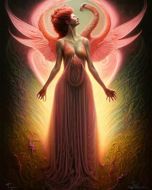 Prompt: a detailed portrait of dreampunk goddess ( flamingo ) fractal ) ( glass ) ( lightning ) beautiful! by tomasz alen kopera and peter mohrbacher and johanna martine! and margaret keane! elegant alluring luminescent