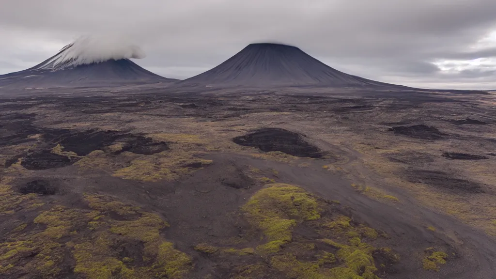 Image similar to I flew my drone in the evening over an erupting volcano in Iceland and these are the incredible pictures I took