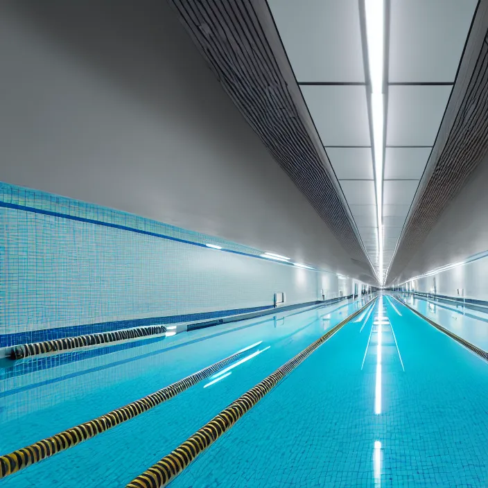 Image similar to photo of endless underground pool corridors highly detailed 8 k hdr smooth sharp focus high resolution award - winning photo