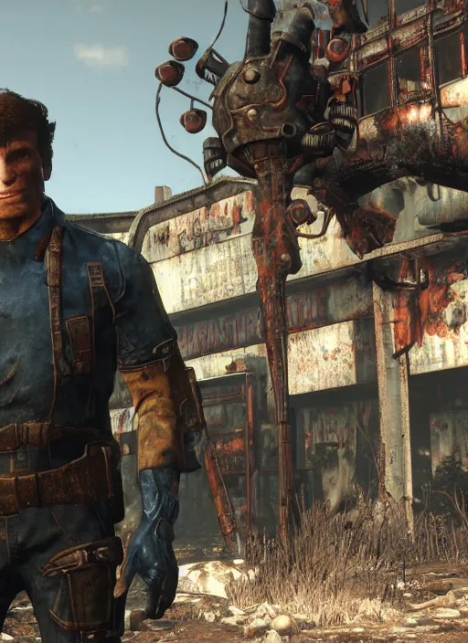 Prompt: Todd Howard in Fallout 4, gameplay, 8k, HD