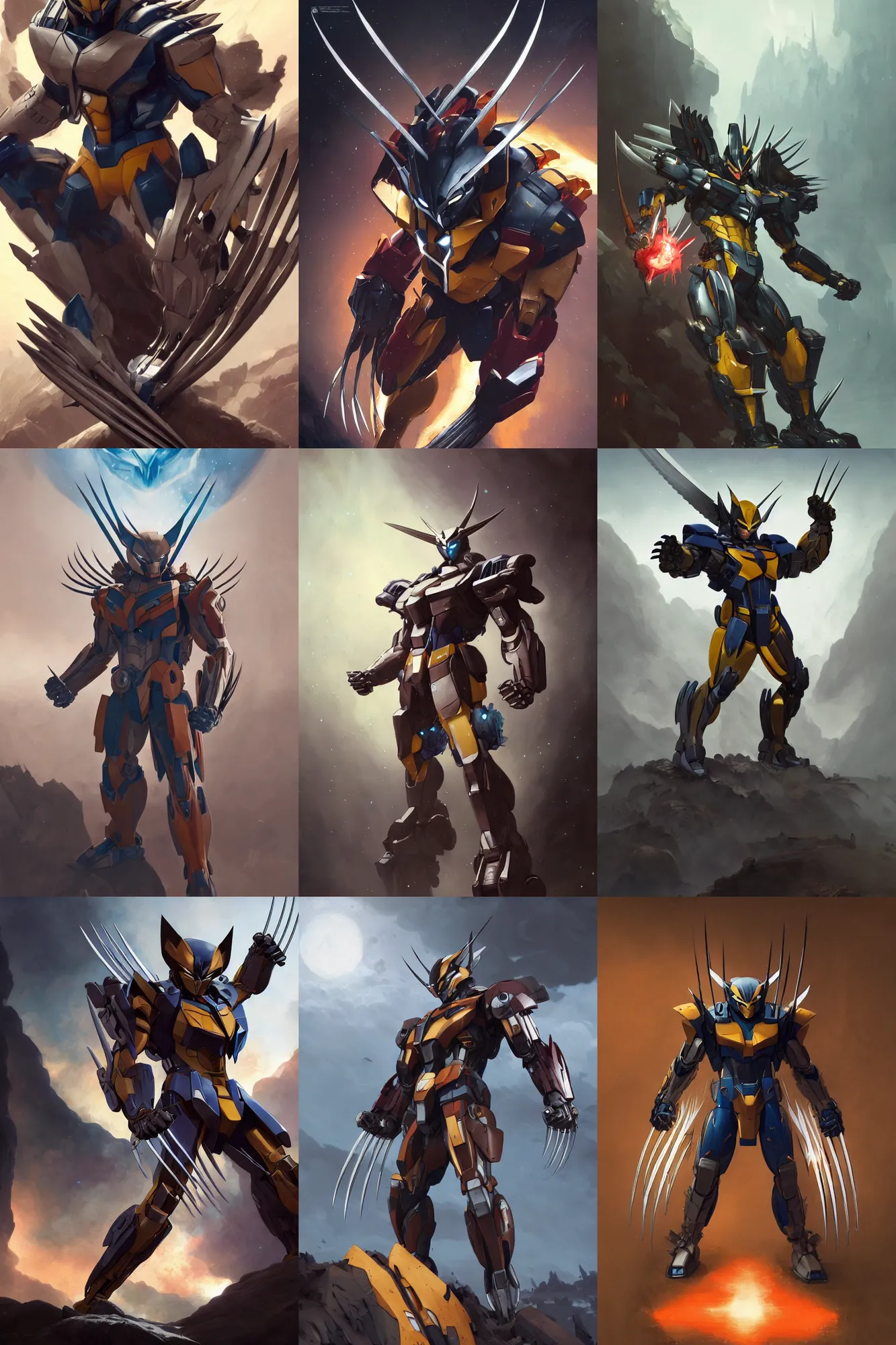 Prompt: wolverine gundam, unreal engine 8 k, illustration, comprehensive art, thorough details, intricate, artstation, galaxy, atmosphere, unreal engine, video game, highly detailed, symmetrical, concept art, peter mohrbacher, charlie bowater, artstation, craig mullins, cinematic, digital painting, deviantart, cinematic lighting, 4 k