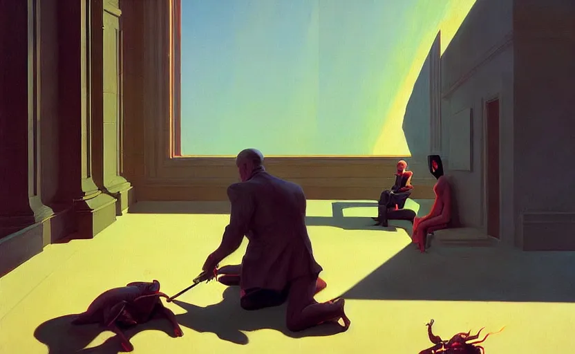 Prompt: inside a time machine portal, very coherent, painted by Edward Hopper, Wayne Barlowe, painted by James Gilleard, airbrush, art by JamesJean