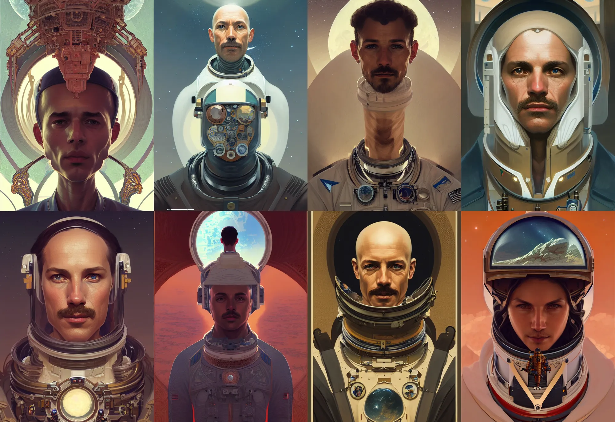 Prompt: symmetry!! portrait of a manly astronaut in socotra island, intricate, elegant, highly detailed, digital painting, artstation, concept art, smooth, sharp focus, illustration, art by wolp and greg rutkowski and alphonse mucha, 8 k