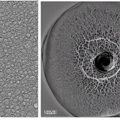 Image similar to hunahpu and xbalanque under an electron microscope, xerox