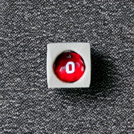 Image similar to d 2 0 as fuzzy dice, realistic photography, high detailed