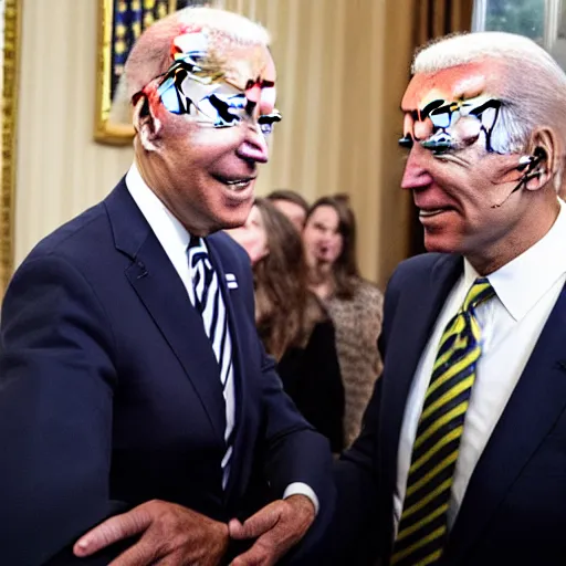 Image similar to joe Biden scaring joe Biden