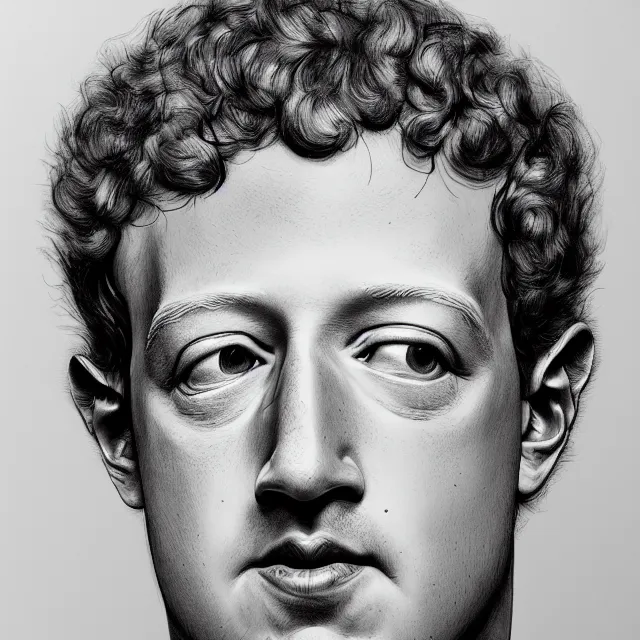 Prompt: mark zuckerberg holding a flower by hr giger, trending on artstation, horror, illustration