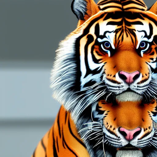 Image similar to tigers wearing designer clothes posing on a catwalk, cinematic, 8 k, hyperrealistic details