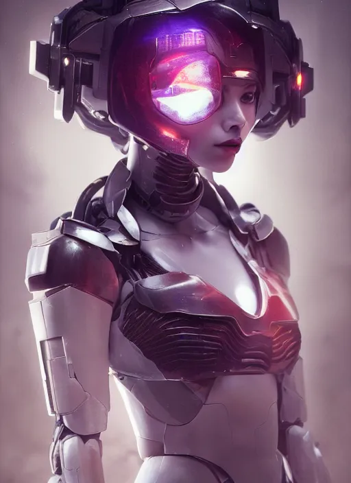 Image similar to portrait of a futuristic geisha cyborg, matte painting, cinematic lighting, unreal engine, in the style of ghost in the shell, kintsugi, modern fine art, fractal, intricate, elegant, highly detailed, digital photography, subsurface scattering, by jheronimus bosch and greg rutkowski,