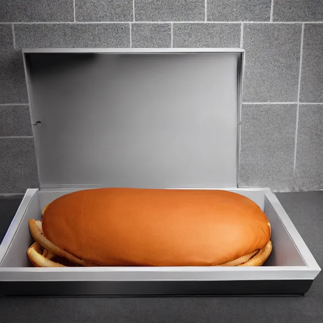 Image similar to mcdonalds mccasket, product advertisement, studio photography