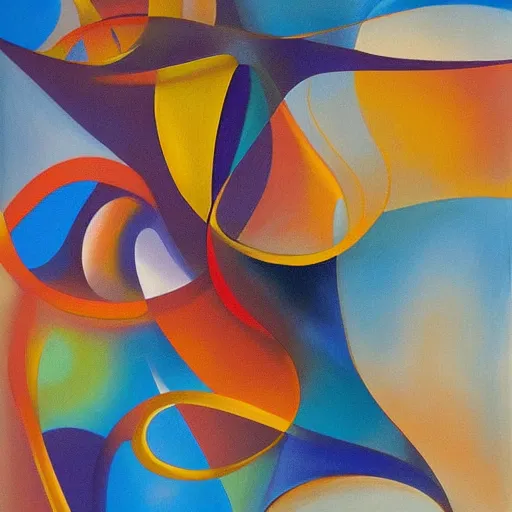 Prompt: neural network, painting by georgia okeeffe, detailed, sharp, abstract, oil on canvas