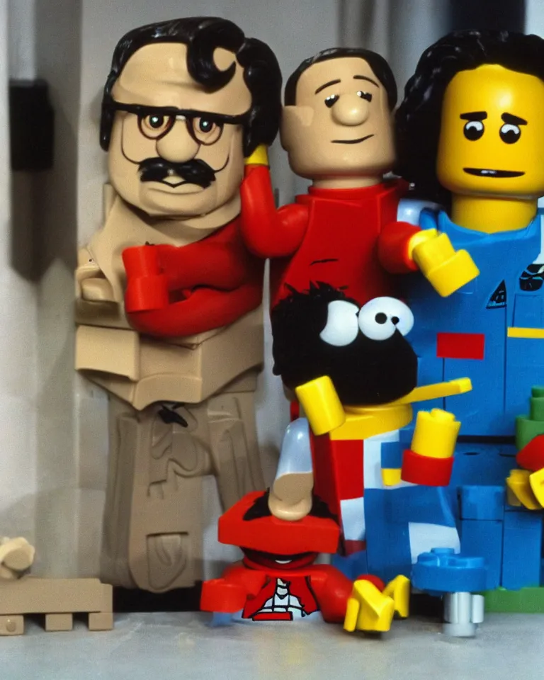 Prompt: lego danny devito, 1 9 7 8 sesame street