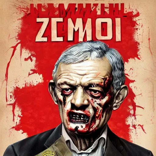 Prompt: zombie amlo by norman rockwell