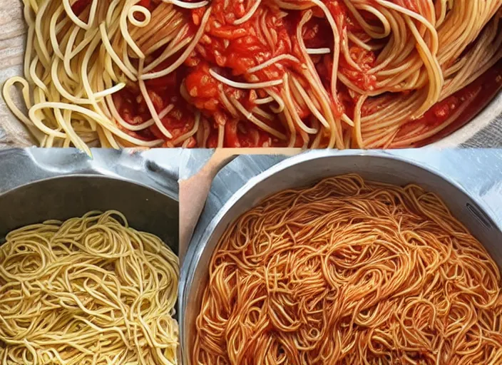 Image similar to spaghetti jesus, detailed facial expressions