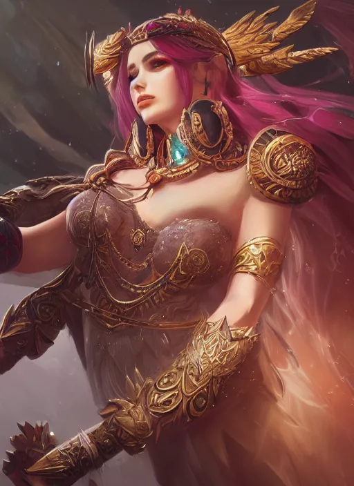 Image similar to a highly detailed illustration of goddess ereshkigal, intricate, elegant, highly detailed, centered, digital painting, artstation, concept art, smooth, sharp focus, league of legends concept art, wlop