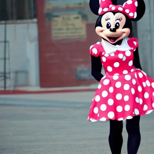 Prompt: the human verison of Minnie Mouse